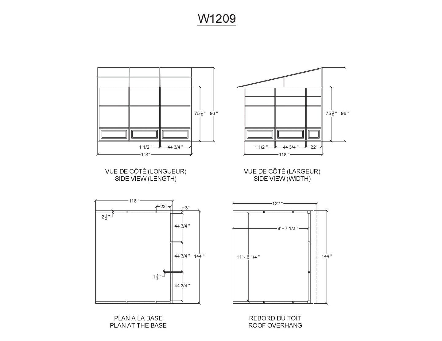 Gazebo Penguin Florence Wall Mounted Add-A-Room - Sand/Slate- Metal/Polycarbonate Roof