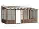 Gazebo Penguin Florence Wall Mounted Add-A-Room - Sand/Slate- Metal/Polycarbonate Roof