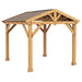 Yardistry Meridian Cedar 10 x 10 Pavilion with Aluminum Roof