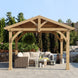 Yardistry Carolina Cedar 11 x 13 Pavilion with Aluminum Roof