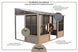 Gazebo Penguin Florence Wall Mounted Add-A-Room - Sand/Slate- Metal/Polycarbonate Roof