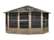 Gazebo Penguin Florence Freestanding Solarium - Sand/Slate- Metal/Polycarbonate Roof