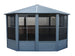 Gazebo Penguin Florence Freestanding Solarium - Sand/Slate- Metal/Polycarbonate Roof