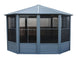 Gazebo Penguin Florence Freestanding Solarium - Sand/Slate- Metal/Polycarbonate Roof