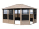 Gazebo Penguin Florence Freestanding Solarium - Sand/Slate- Metal/Polycarbonate Roof