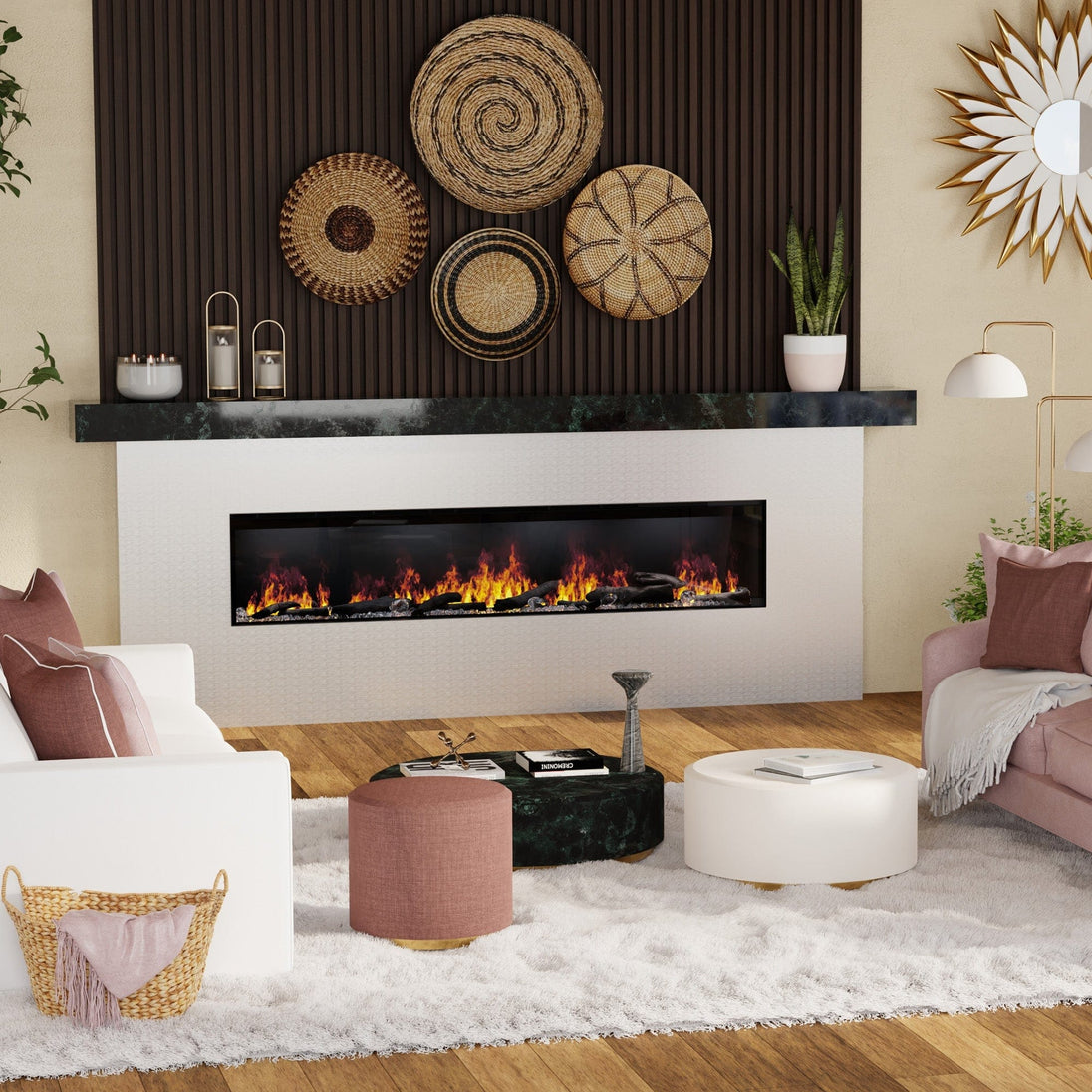 Dimplex Optimyst 86-inch Linear Water Vapor Built in Fireplace OLF86