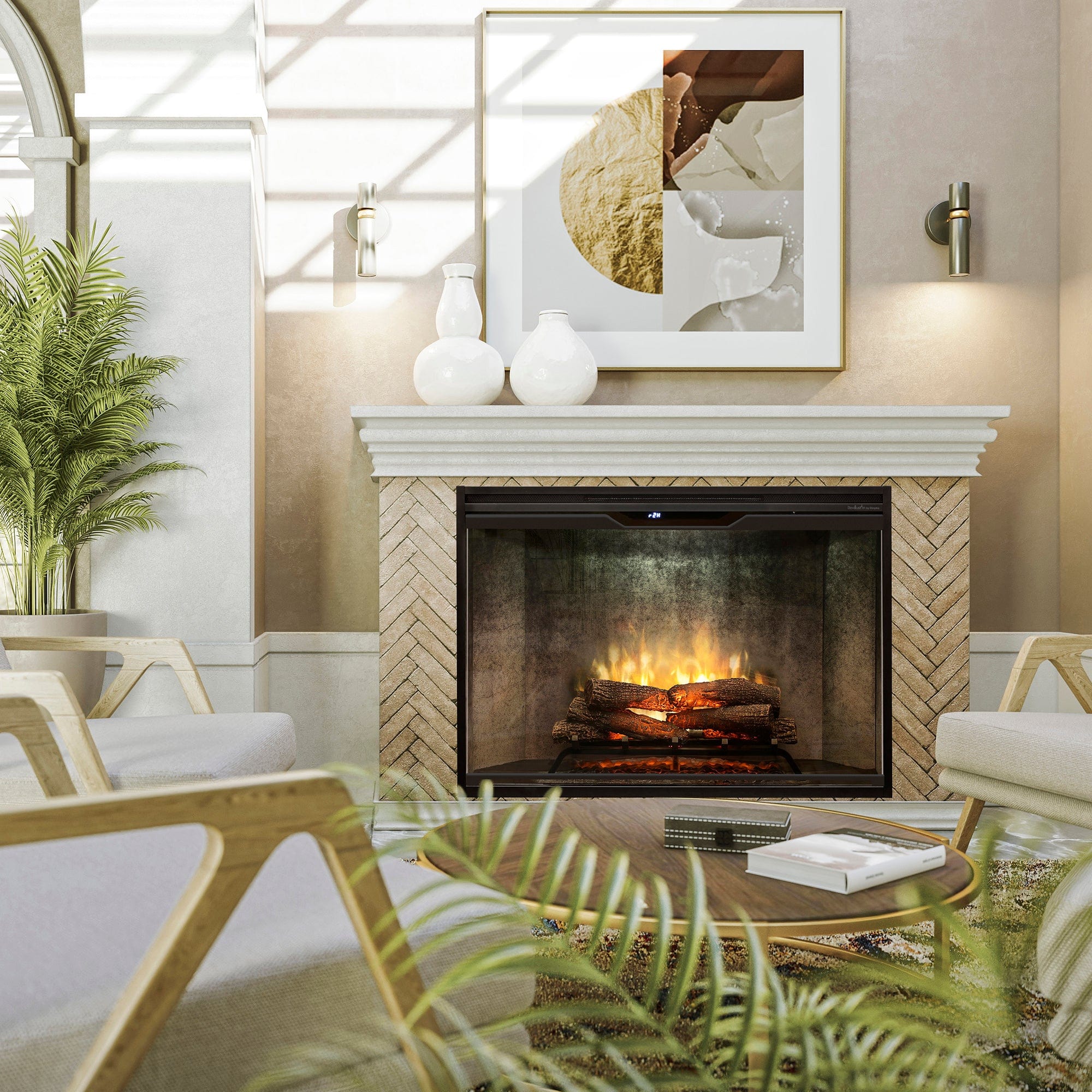 Dimplex Revillusion 42-inch Weathered Concrete Built-In Electric Firebox RBF42WC-FG