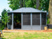 Gazebo Penguin Florence Freestanding Solarium - Sand/Slate- Metal/Polycarbonate Roof