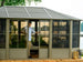 Gazebo Penguin Florence Freestanding Solarium - Sand/Slate- Metal/Polycarbonate Roof