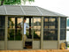 Gazebo Penguin Florence Freestanding Solarium - Sand/Slate- Metal/Polycarbonate Roof