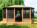 Gazebo Penguin Florence Freestanding Solarium - Sand/Slate- Metal/Polycarbonate Roof