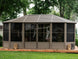 Gazebo Penguin Florence Freestanding Solarium - Sand/Slate- Metal/Polycarbonate Roof