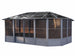 Gazebo Penguin Florence Freestanding Solarium - Sand/Slate- Metal/Polycarbonate Roof