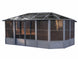 Gazebo Penguin Florence Freestanding Solarium - Sand/Slate- Metal/Polycarbonate Roof
