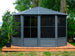 Gazebo Penguin Florence Freestanding Solarium - Sand/Slate- Metal/Polycarbonate Roof