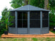 Gazebo Penguin Florence Freestanding Solarium - Sand/Slate- Metal/Polycarbonate Roof