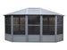 Gazebo Penguin Florence Freestanding Solarium - Sand/Slate- Metal/Polycarbonate Roof