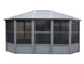 Gazebo Penguin Florence Freestanding Solarium - Sand/Slate- Metal/Polycarbonate Roof