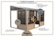 Gazebo Penguin Florence Wall Mounted Add-A-Room - Sand/Slate- Metal/Polycarbonate Roof