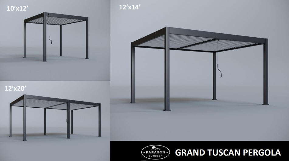 Paragon Outdoor Grand Tuscan Louvered Pergola