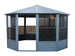 Gazebo Penguin Florence Freestanding Solarium - Sand/Slate- Metal/Polycarbonate Roof
