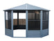 Gazebo Penguin Florence Freestanding Solarium - Sand/Slate- Metal/Polycarbonate Roof