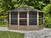 Gazebo Penguin Florence Freestanding Solarium - Sand/Slate- Metal/Polycarbonate Roof