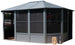 Gazebo Penguin Florence Freestanding Solarium - Sand/Slate- Metal/Polycarbonate Roof