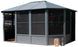 Gazebo Penguin Florence Freestanding Solarium - Sand/Slate- Metal/Polycarbonate Roof